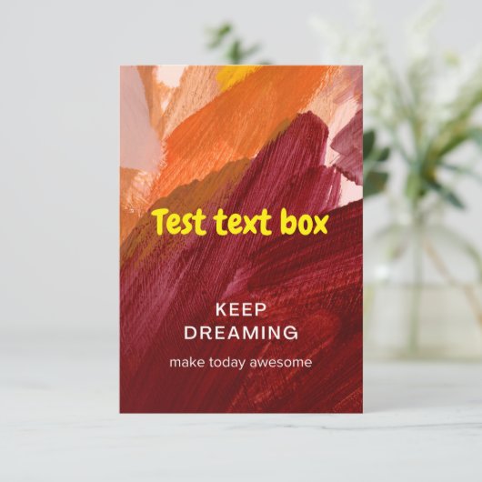 Invitation Conserver l'invitation au test de rêve (Debout devant)