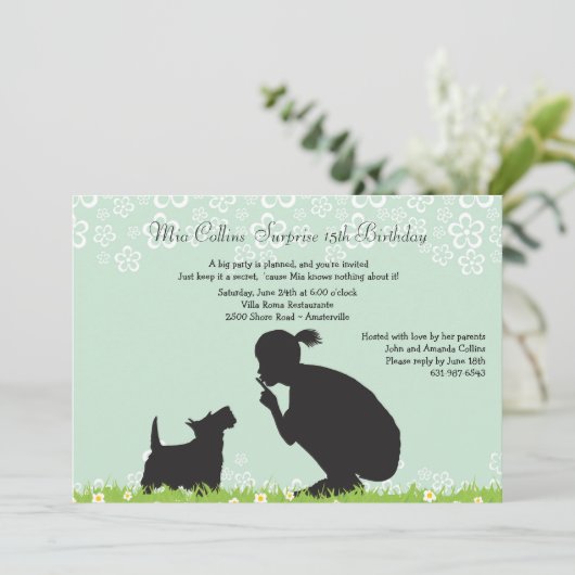 Invitation Conserver l'invitation secrète (Debout devant)