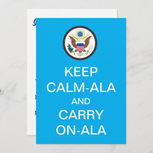 Invitation CONSERVEZ CALM-ALA et PORTEZ-VOUS INauguration amu (Devant / Derrière)