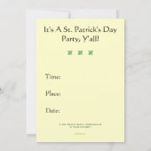 Invitation CONSERVEZ LE CALME ET LEPRECHAUN À L'Invitation Pe (Dos)