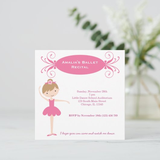 Invitation Considérant Ballet (Debout devant)