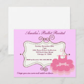 Invitation Considérant Ballet (Devant / Derrière)