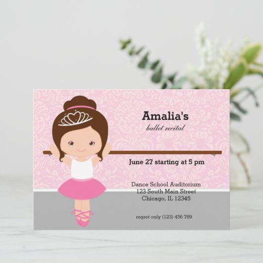 Invitation Considérant Ballet (Debout devant)