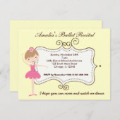 Invitation Considérant Ballet (Devant / Derrière)