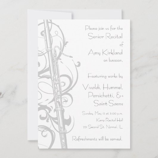 Invitation Considérant Bassoon (Devant)
