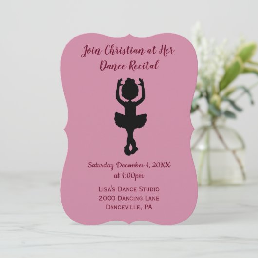 Invitation Considérant Danse (Debout devant)