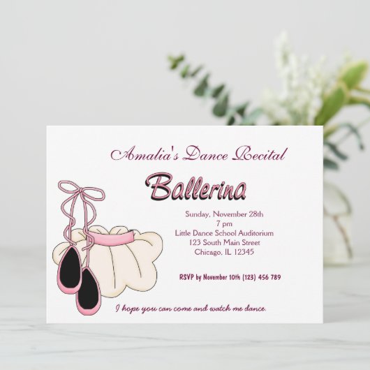 Invitation Considérant Danse (Debout devant)