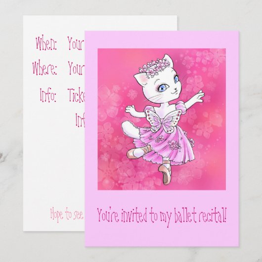 Invitation Considérant de ballet (Devant / Derrière)