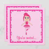 Invitation Considérant de ballet : Ballerine de débutant (Devant / Derrière)