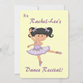 Invitation Considérant de danse - Ballerina (Devant)
