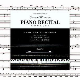 Invitation Considérant de piano classique