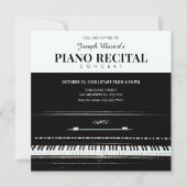 Invitation Considérant de piano classique (Devant)