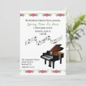 Invitation Considérant de piano de piano quart de queue et de (Debout devant)