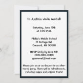 Invitation Considérant de violon avec l'étoile (Dos)