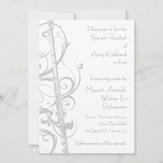 Invitation Considérant Flute (Devant)