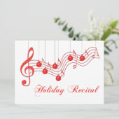 Invitation Considérant Noël, Dentelle rouge (Debout devant)