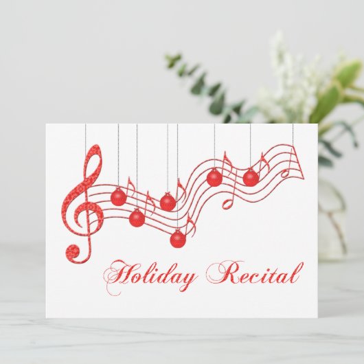 Invitation Considérant Noël, Dentelle rouge (Debout devant)