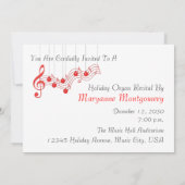 Invitation Considérant Noël, Dentelle rouge (Dos)