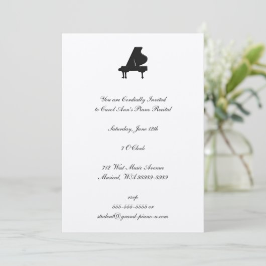 Invitation Considérant Piano (Debout devant)