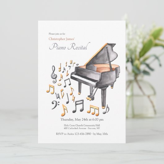 Invitation Considérant Piano (Debout devant)