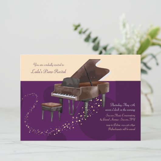 Invitation Considérant Piano (Debout devant)