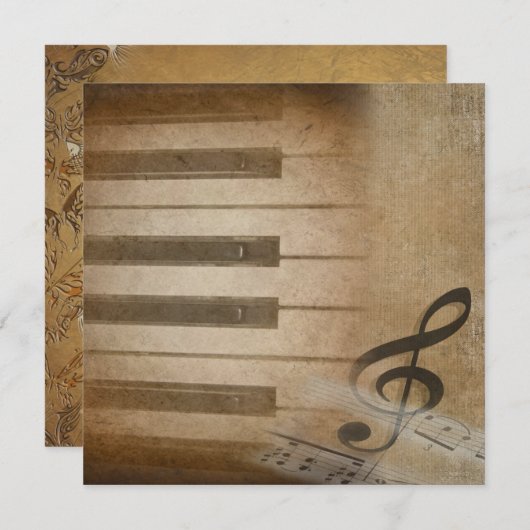 Invitation Considérant Piano (Devant / Derrière)