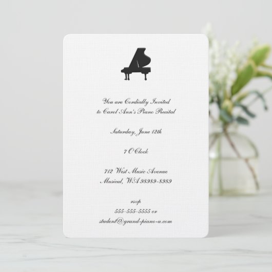 Invitation Considérant Piano (Debout devant)