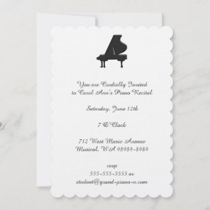Invitation Considérant Piano