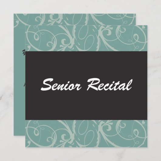 Invitation Considérant supérieur élégant (Devant / Derrière)