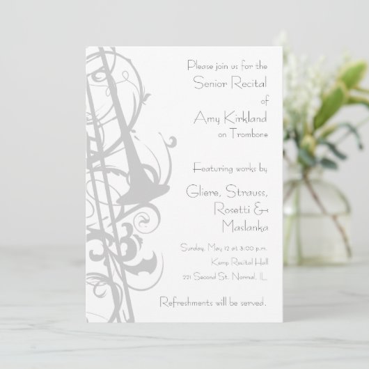 Invitation Considérant Trombone (Debout devant)