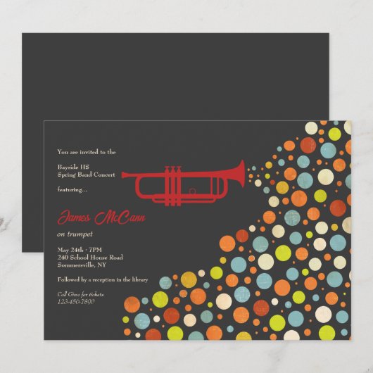 Invitation Considérant Trumpet (Devant / Derrière)