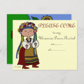 Invitation Considérant ukrainien de danse (Devant / Derrière)