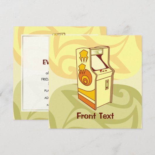 Invitation Console des jeux d'arcade (Devant / Derrière)