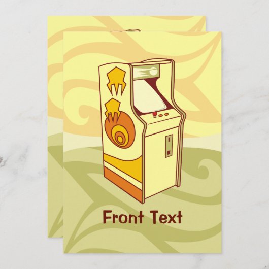 Invitation Console des jeux d'arcade (Devant / Derrière)