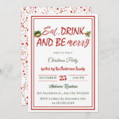 Invitation Consommation minimaliste moderne Boire Sois Joyeus (Devant / Derrière)