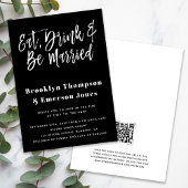 Invitation Consommation moderne Boire être marié Funny QR Cod
