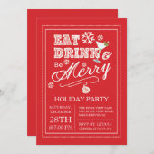 Invitation Consommation Moderne De Manger Soit De Joyeuses In (Devant / Derrière)