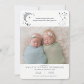 Invitation Constellation de jumeaux annonce écrite dans les é (Devant)