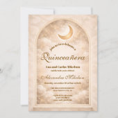 Invitation Constellation Dorée Quinceañera (Devant)