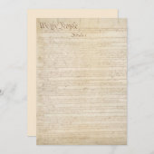 Invitation Constitution des États-Unis, Nous le peuple (Devant / Derrière)