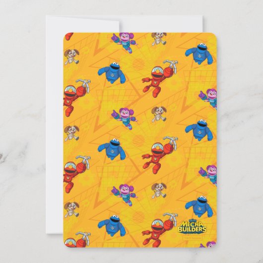 Invitation Constructeurs de mécanique de rue Sésame Chalkboar (Dos)