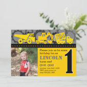 Invitation Construction 1er anniversaire (Debout devant)