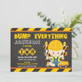 Invitation Construction 2e tableau de bord de l'invitation d' (Debout devant)