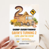 Invitation Construction 2ème fête d'anniversaire