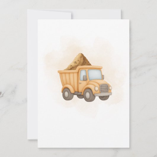 Invitation Construction 2ème fête d'anniversaire (Dos)