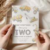 Invitation Construction 2nd Birthday Party