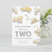 Invitation Construction 2nd Birthday Party (Debout devant)