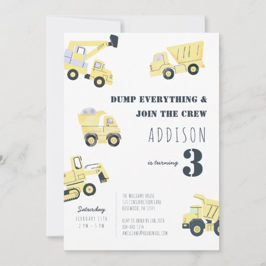 Invitation Construction 3e anniversaire (Devant)