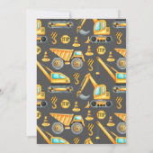 Invitation Construction 4Anniversaire de la fête de pompe cam (Dos)