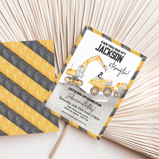 Invitation Construction Anniversaire Invitation, 2e anniversa